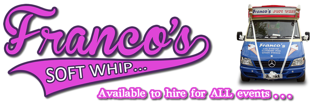 Franco's Soft Whip icecream van is available to hire for your event